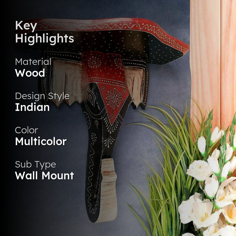 Gajendra Niksha Wall Shelf - Black & Red media 2