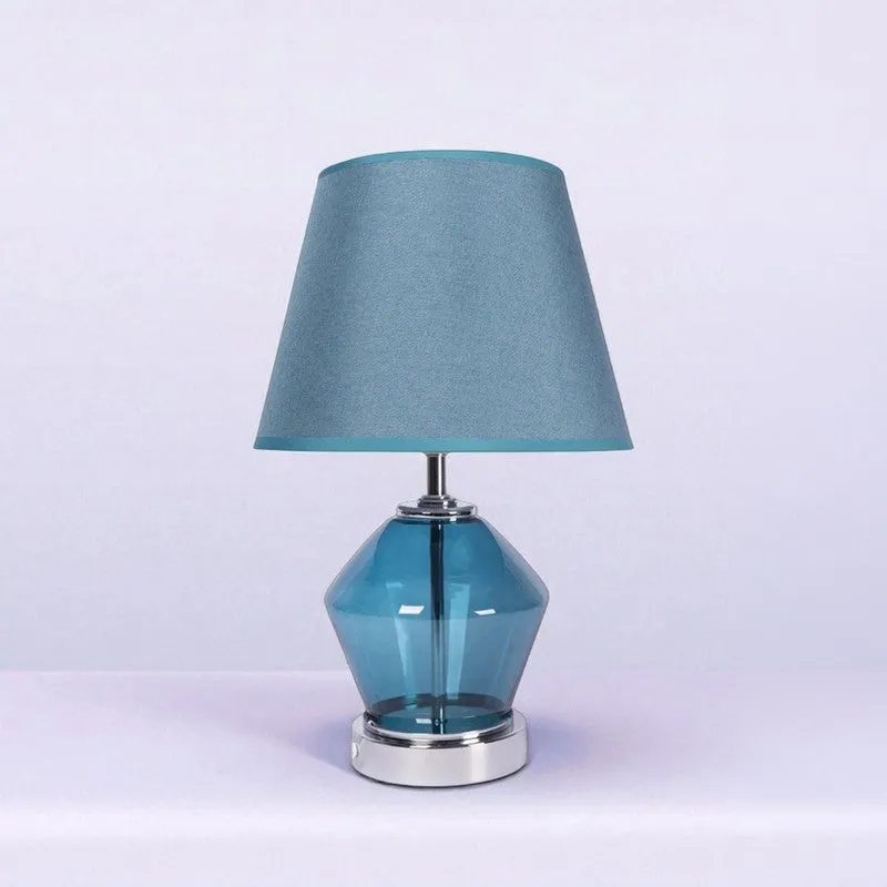 AarviDecor Brixton Designer Metal Table Lamp - Blue media 6