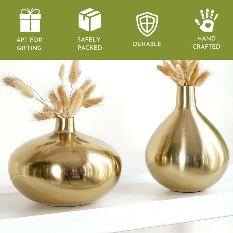 Elory Elda Metal Vase - Set Of Two media 4