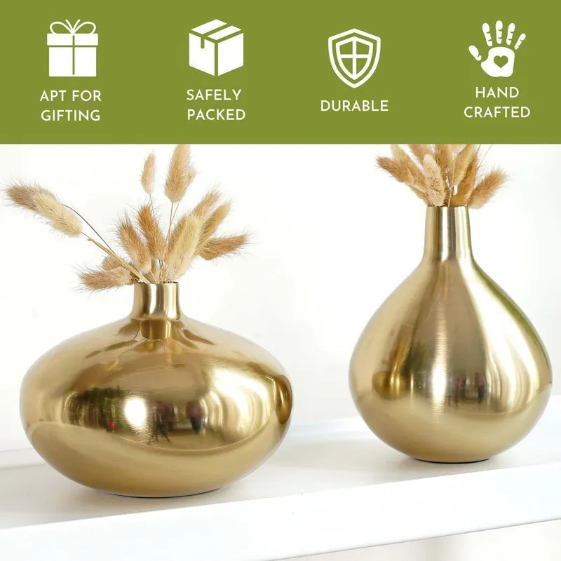 Elory Elda Metal Vase - Set Of Two media 4