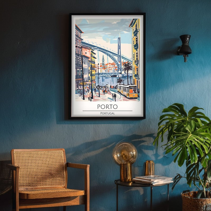 Vintage Porto Framed Canvas Wall Painting media 4