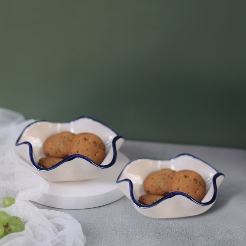 Neri Ceramic Snack Bowl (250 mL) - Set Of Two
