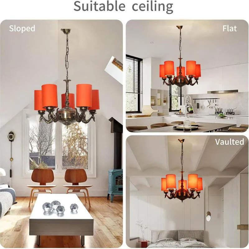 Crosso Cylindrical Golden Antique Ceiling Lamp media 5