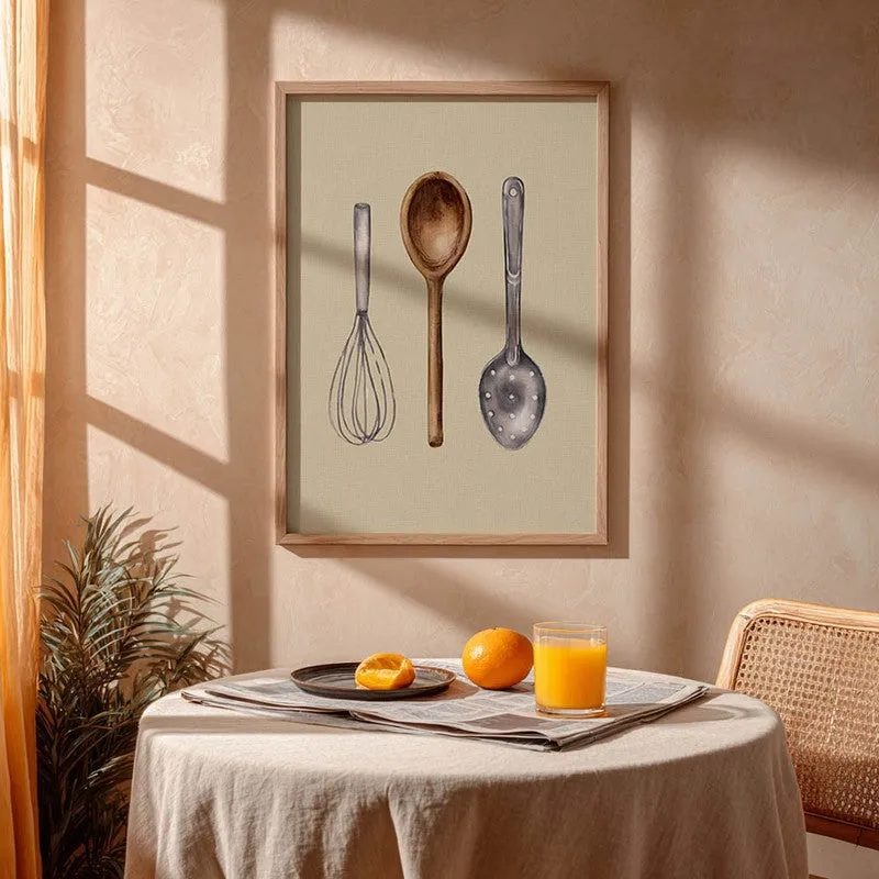 Whisk&Tools Archival Canvas Wall Art - Brown media 5