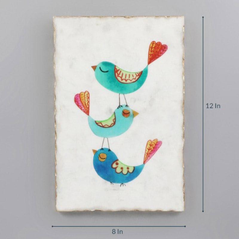 Happy Birdies Marble Wall Accent media 4