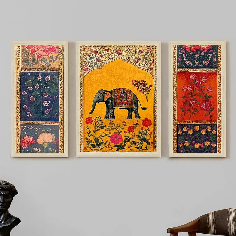 Colors of Culture Synthetic Fibre Wall Art - Set of Three media 4