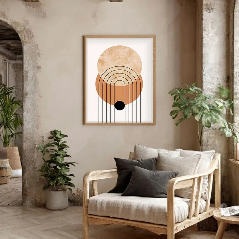 Centered Harmony Canvas Wall Painting With Brown Frame media 5