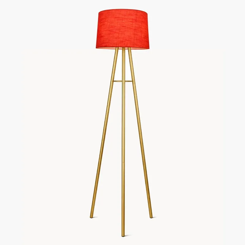 Sleekie Tripod Floor Lamp - Gold & Red media 5