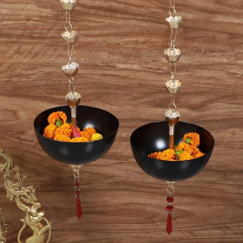 Abyana Hanging Urli - Set Of Two media 1