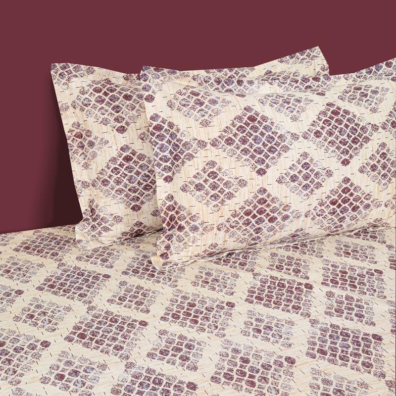 Swayam Viola Elegance Cotton Bedsheet (Purple) - 160 TC media 3