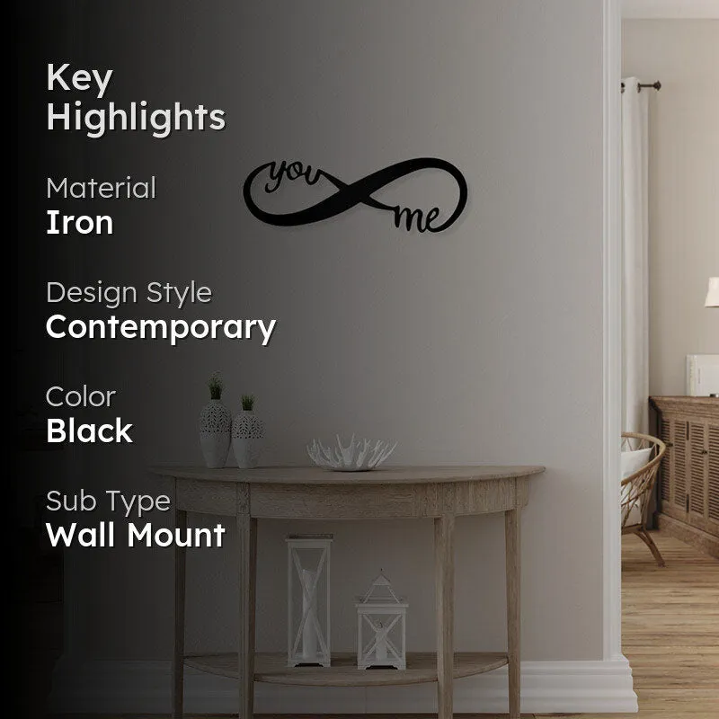 You And Me Till Infinity Black Iron Wall Accent media 2