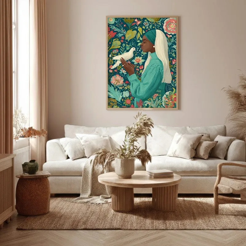Natures Embrace Canvas Wall Painting With Brown Frame media 5