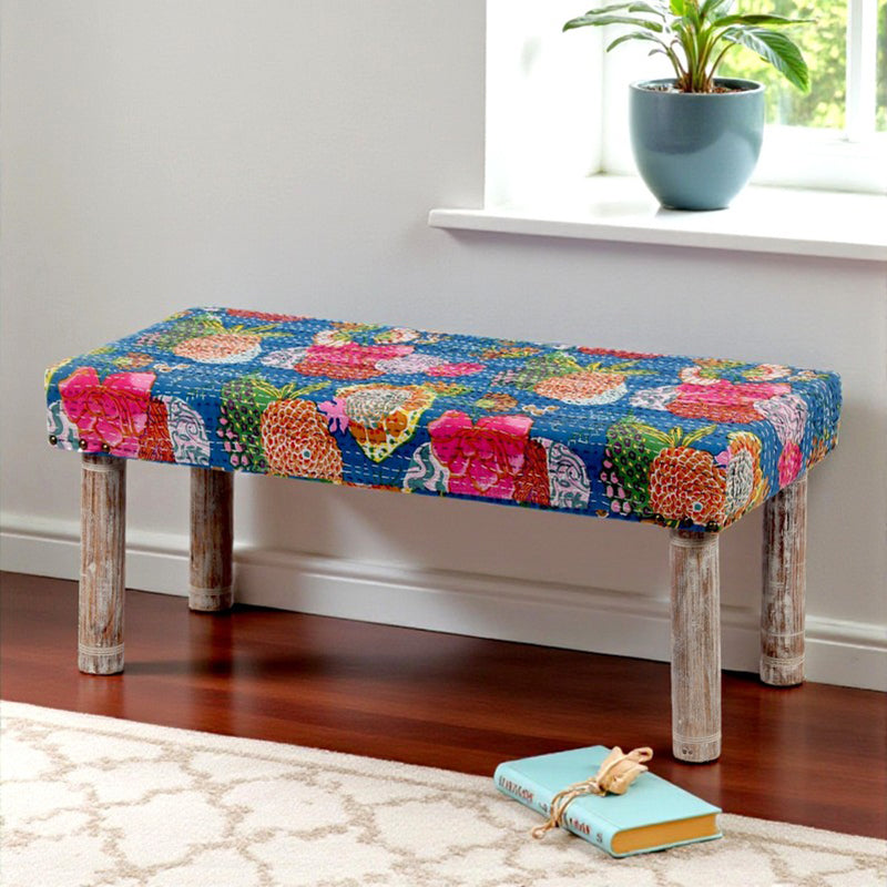 Evaro Sheesham Wooden Bench - Multicolor