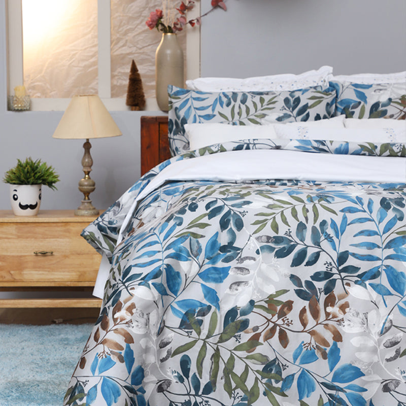 Blooming Rowan Printed Cotton Duvet Cover