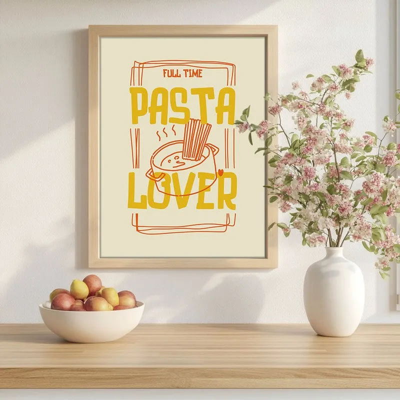 PastaLover Archival Canvas Wall Art (Brown) media 1