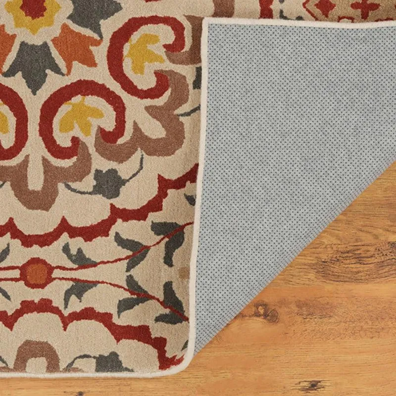 Paladin Hand Tufted Ethnic Wool & Nylon Carpet - Red & Ivory media 6