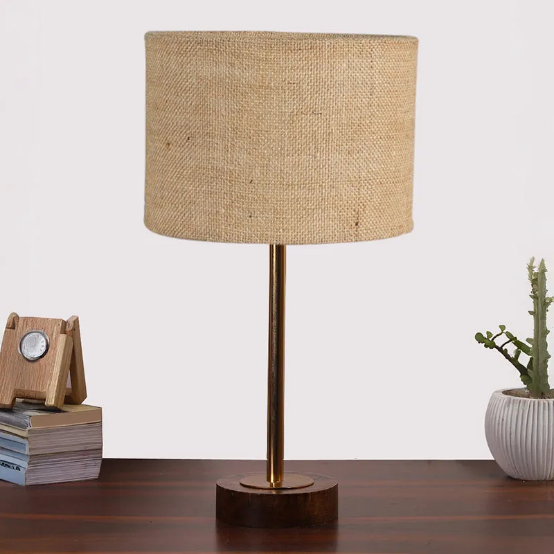 Sienna I Rodin Wooden Table Lamp - Beige,Gold,Brown media 3