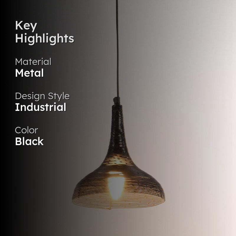 Jupiter Black Metal Ceiling Lamp media 2
