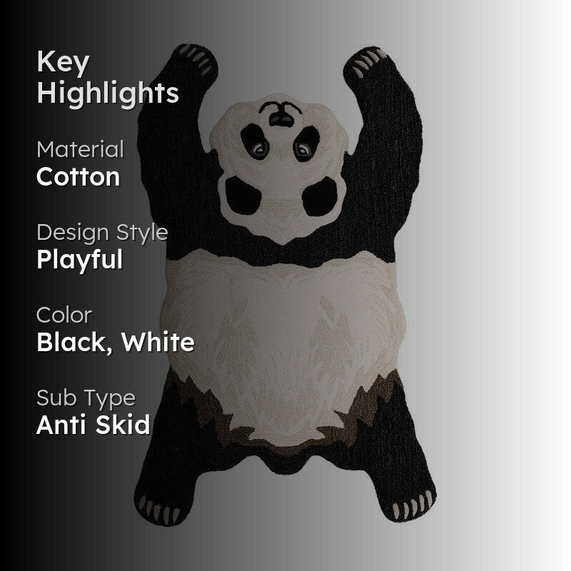 Palti Panda Cotton Carpet media 2