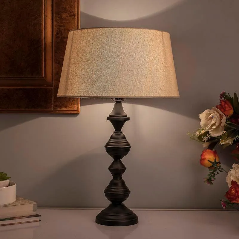Nordic Waterdrop Fabric Table Lamp - Black,White media 1