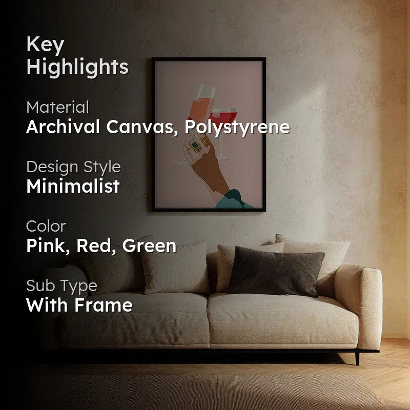 Veloura Canvas Wall Painting - Black Frame media 2
