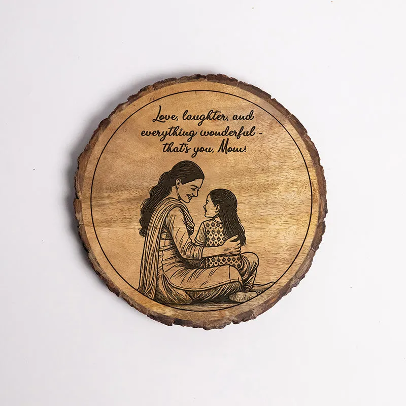 Love, Laughter & Everthing Wood Showpiece - Round media 5