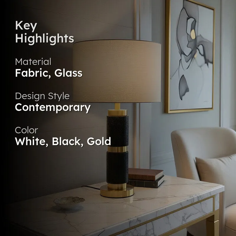 AarviDecor Langford Decorative Fabric Table Lamp media 2