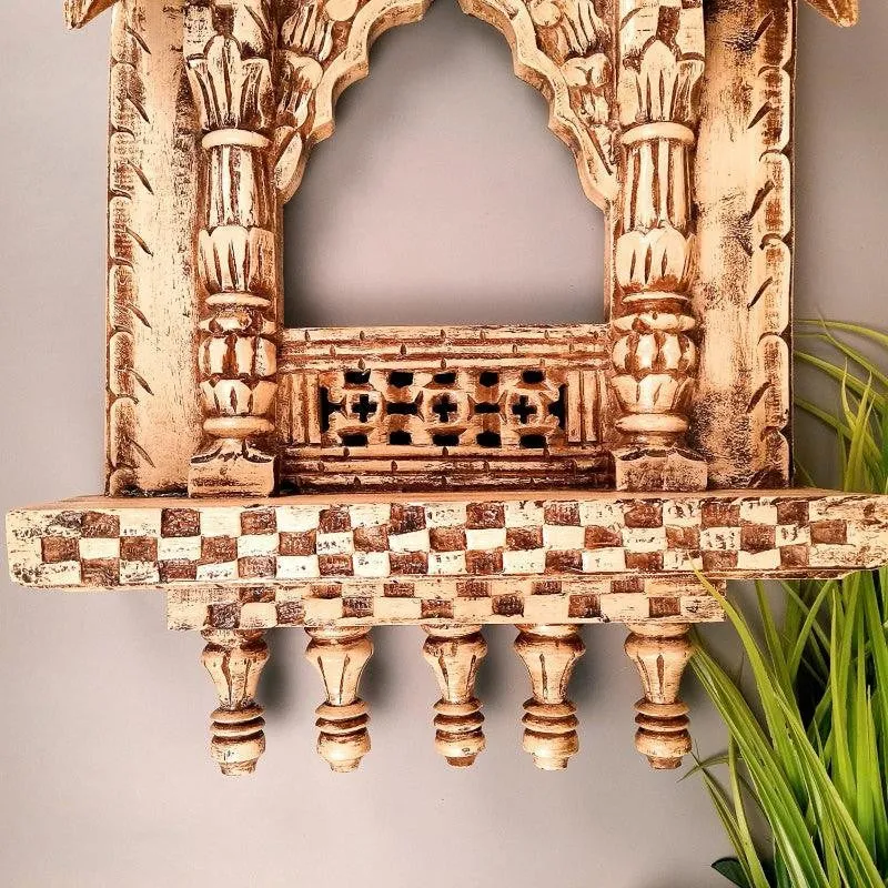 Dimara Jharokha Wooden Wall Accent media 5