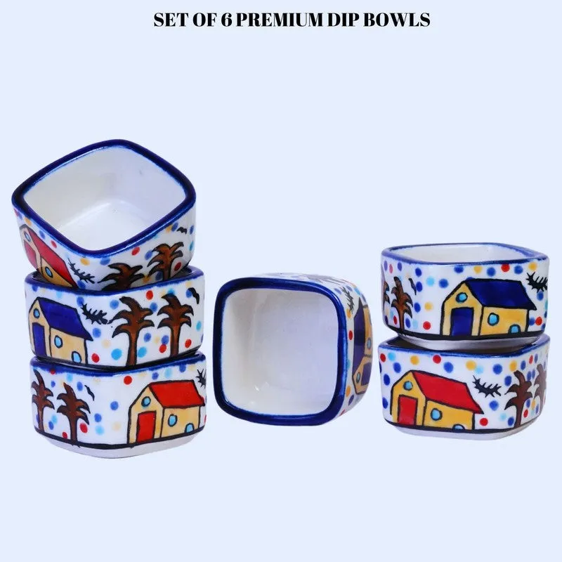 Culinova Ceramic Dip Bowls (Multicolor ,35 mL Each) - Set Of Six media 6