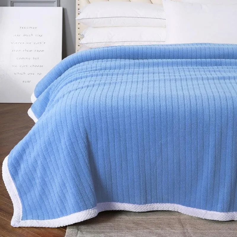 Idyllic Snigu Blue Polyester Blanket - 210 GSM media 6