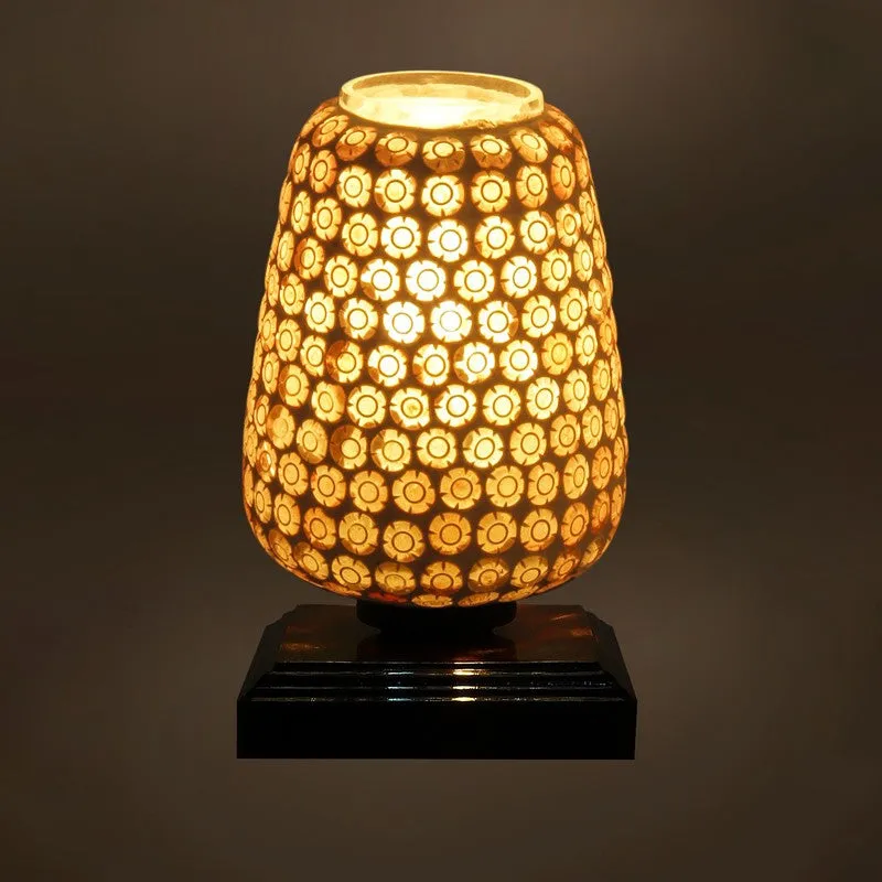 Miraelle Glass Table Lamp With Wooden Base - Multicolor media 7