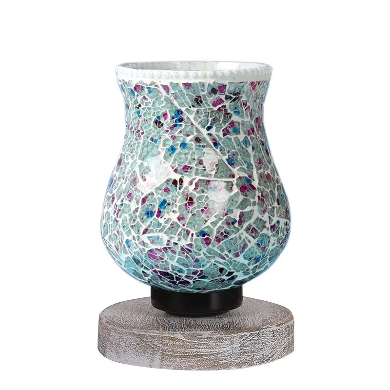 Radiessa Mosaic Glass Table Lamp With Wooden Base - Multicolor media 5
