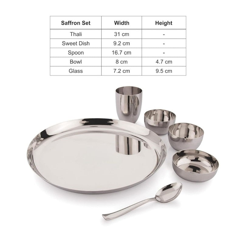 Royal Serve Dinner Set (Silver,500 mL) - 6 Piece Set media 6