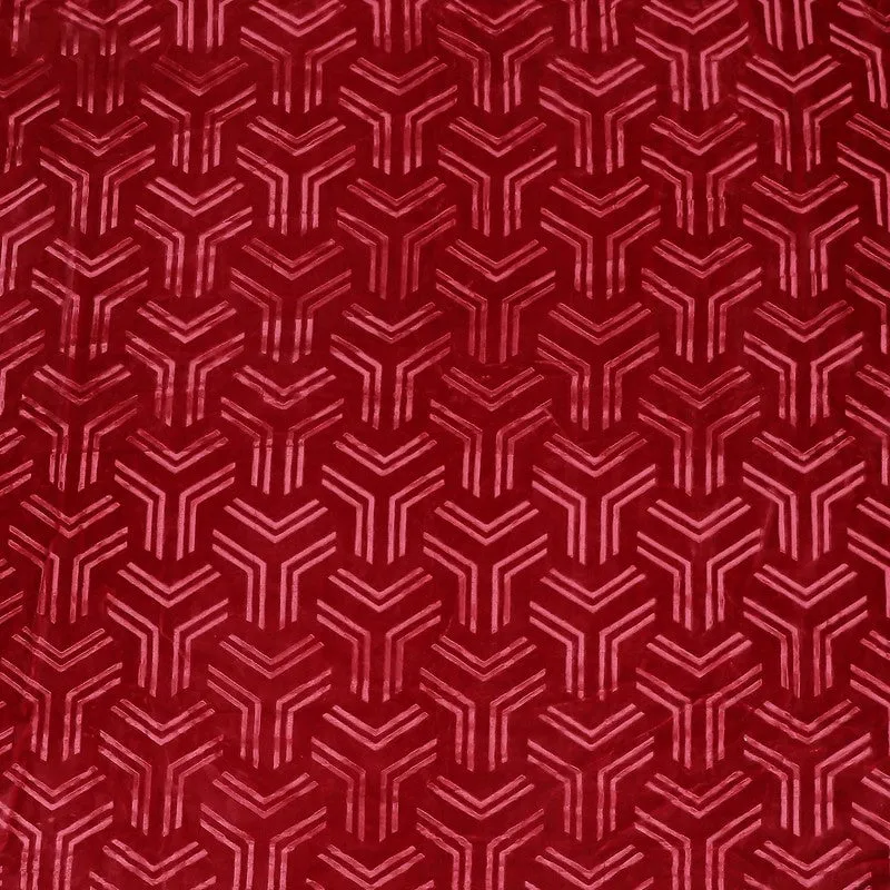 Monte Carlo Crimson Dreamscape Blanket (Red)- 800 GSM media 7
