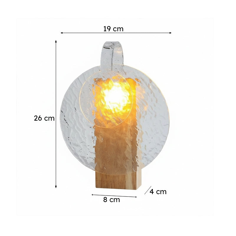 Hydro Wave Rotating Wooden Table Lamp - Transparent,Brown media 7