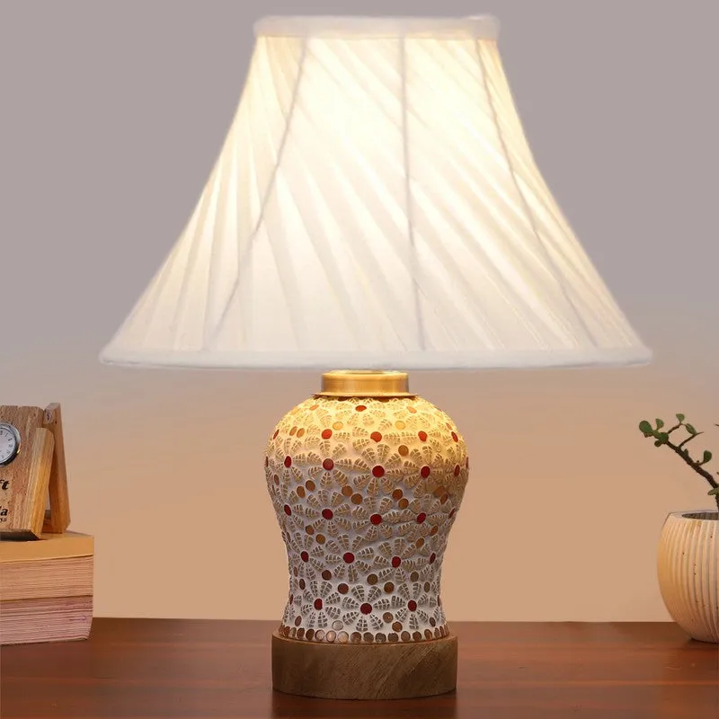 Harmyra I Pleated Wooden Table Lamp - Multicolor media 3
