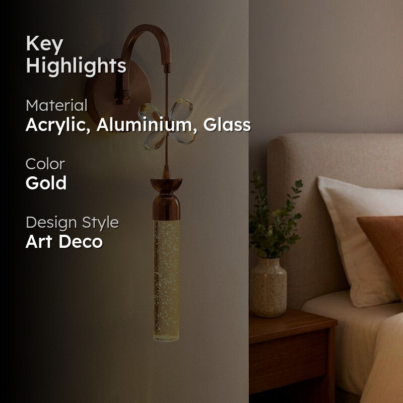 Flutter Aluminium And Glass Wall Lamp media 2