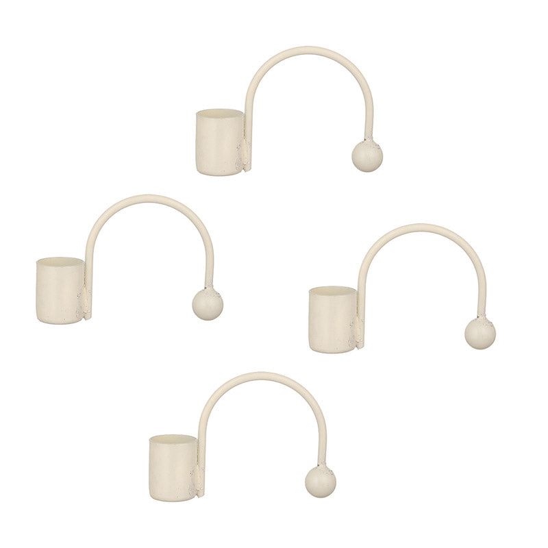 Arfa Tealight Candle Holder (White) - Set of Four media 4