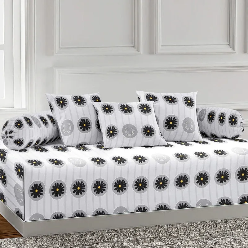 Naturra Printed Diwan Set - Six Piece Set media 3