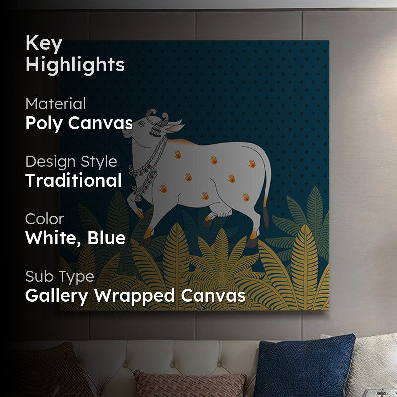 Holy Indian Cow Poly Canvas Wall Painting media 2