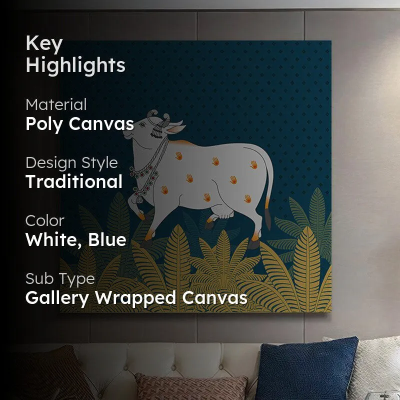Holy Indian Cow Poly Canvas Wall Painting media 2