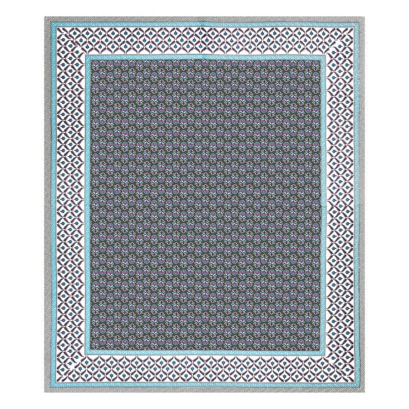 ImperialComfort Cotton Bedsheet (Blue) - 144 TC media 4