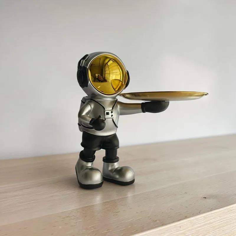 Astronaut Luxe Metal Accent Tray - Gold - 3