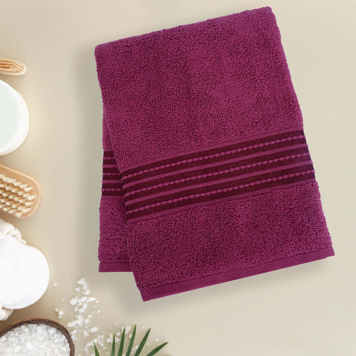 Micro Cotton LuxeDry Soothe Bath Towel - Maroon image 3
