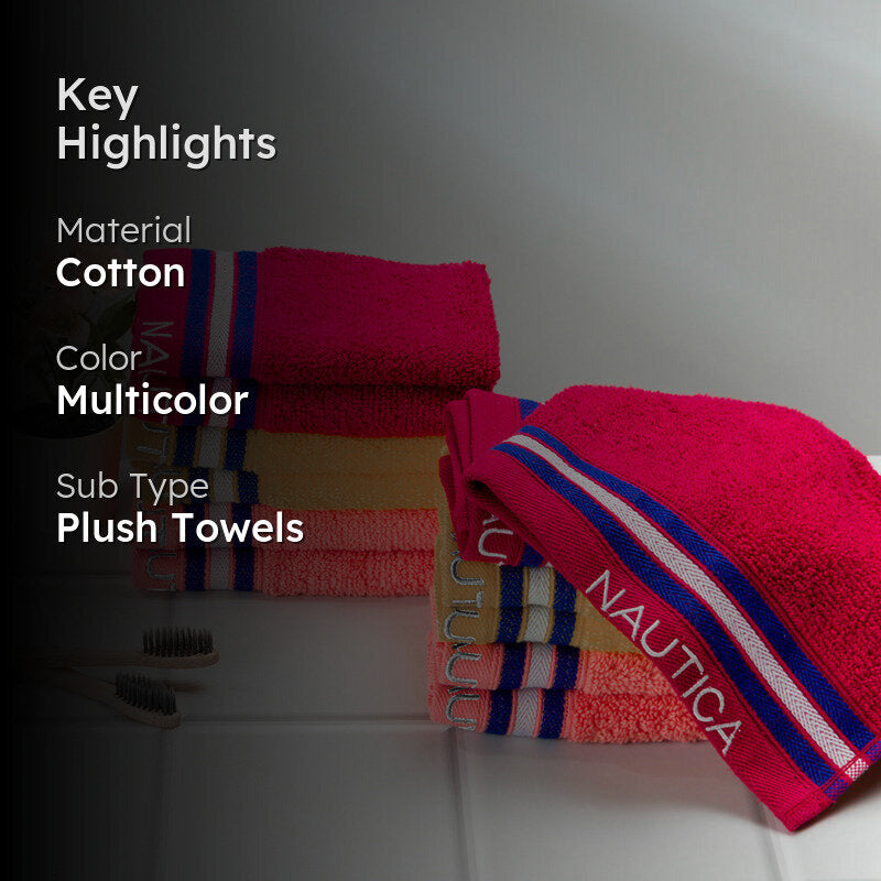 Nautica Comfy Face Towel (Multicolor) - Set of Twelve media 2