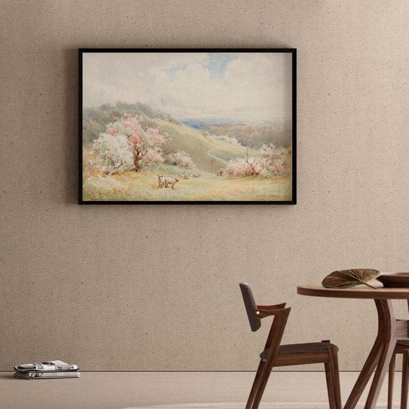 Spring Mist Canvas Wall Painting - Black Frame