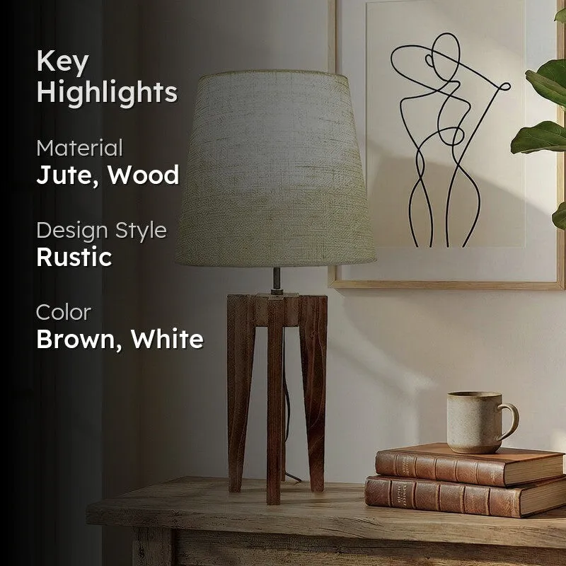 Idylla Jute Table Lamp - Brown,White media 2