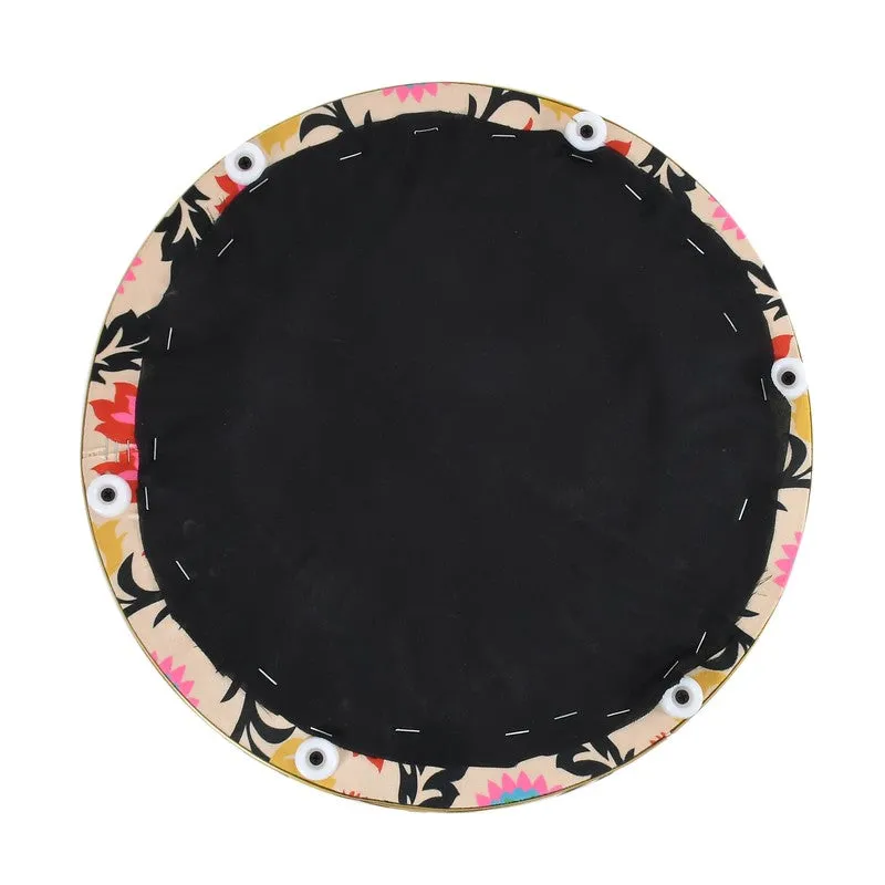 Avira Ethnic Velvet Pouffe - Multicolor media 6