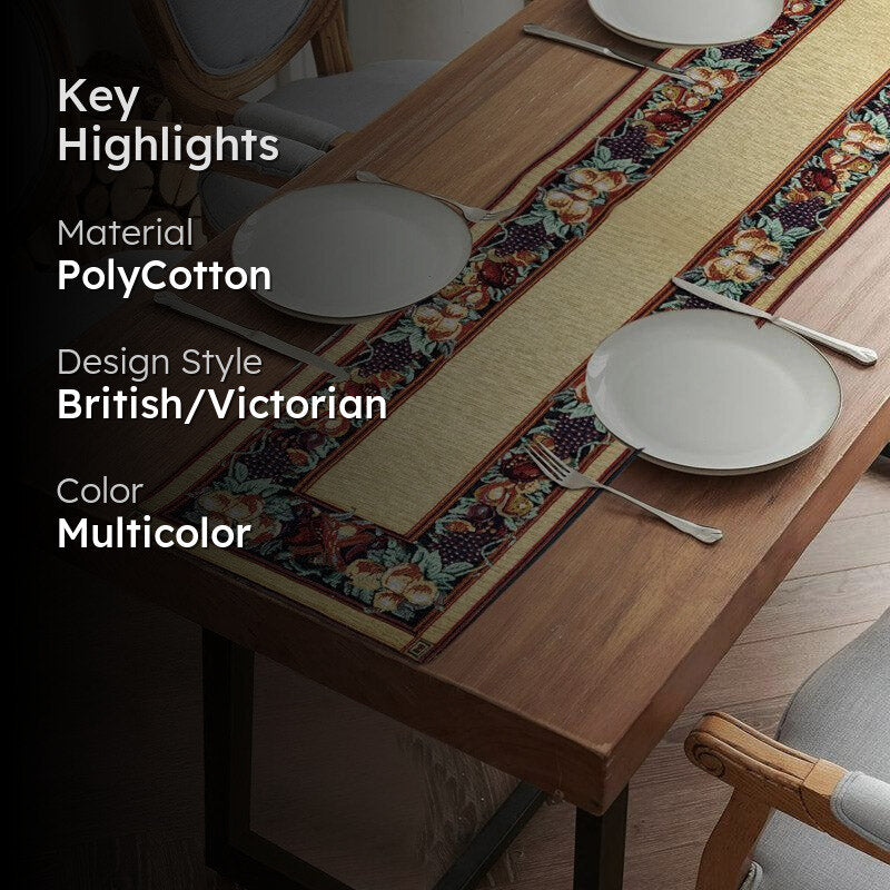 Adia Jacquard Woven Table Runner media 2