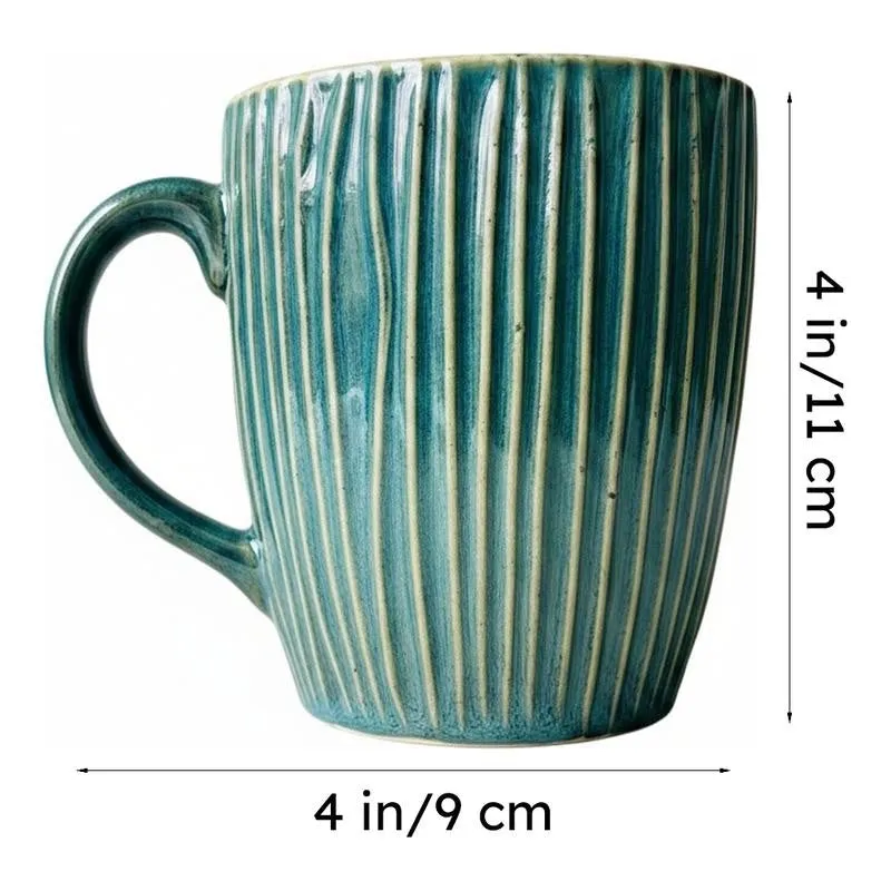 Hipashi-Mug-Green Coffee Mug (300 mL Each) - Set of Two media 6